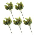 thumbnail image 1 of OUNONA 5Ud Ramas De Planta Artificial Para De Hogar Con Hojas Y Doradas Realistas, 1 of 7