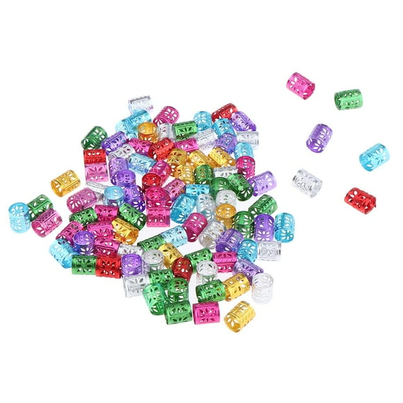 el cabellero de 100pcs Favorable Abofetea Los Granos de Aluminio Del para Diy de Las Del Peinado jinwen Dread Lock Beads para cabello