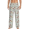 thumbnail image 2 of Lsque Funny Cat White Print Men's Pajama Pants, Lounge Pant - Comfortable Home Wear,Elastic Waistband, Stylish Design-Medium, 2 of 9