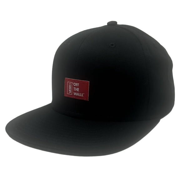 Vans Off The Wall Men's Classic Logo Patch Snapback Hat Cap in Black