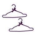 thumbnail image 2 of opvise 2Pcs Fake Pearl Design Clothes Hanger with Bow Knot Plastic Shop Display Faux Pearl Rack Home Accessories Purple, 2 of 8