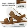 thumbnail image 4 of Pennysue Women's Summer Brown Strap Elastic Air Cushion Sports Sandals Size 9, 4 of 7