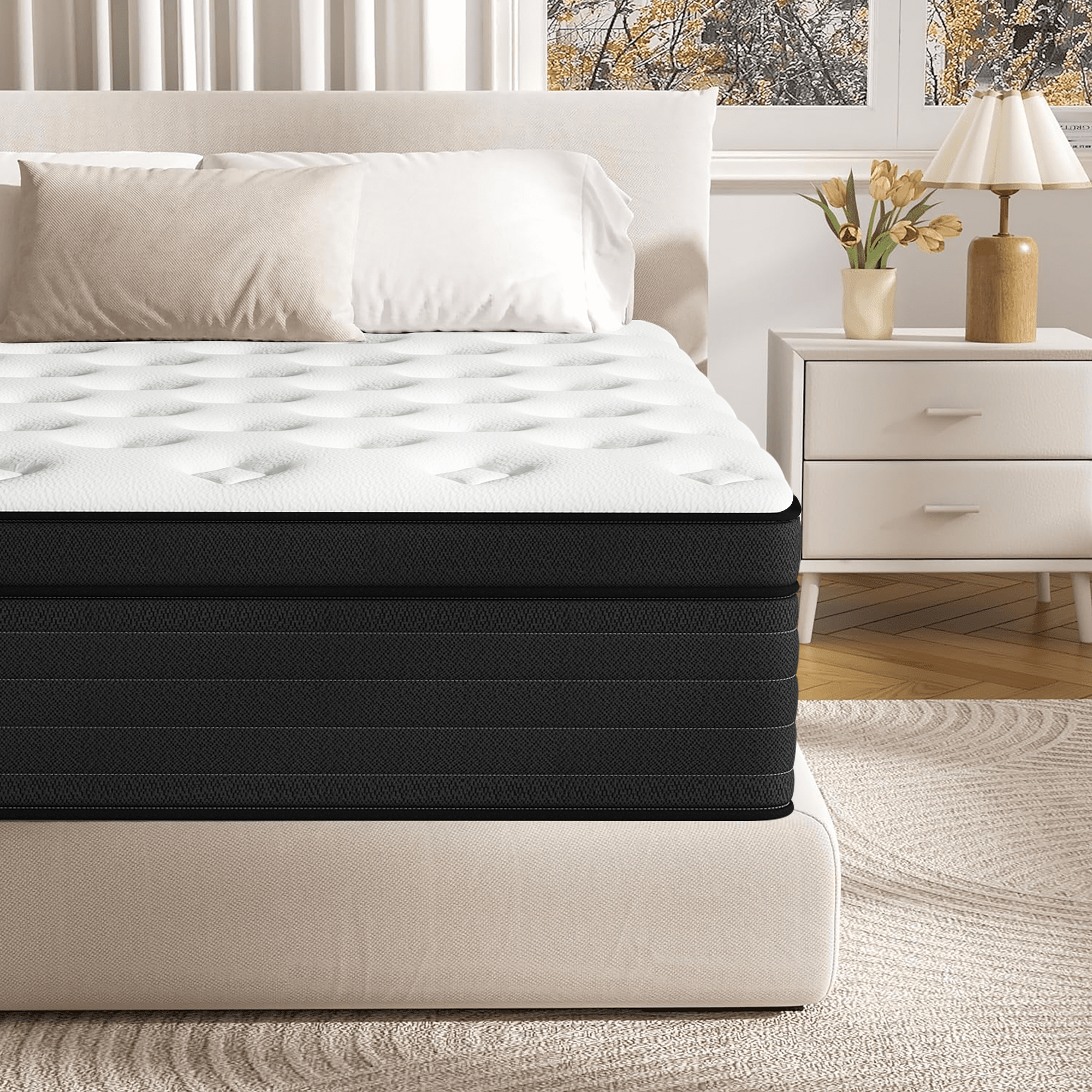 DalisTairy 12 inch King Mattress,Hybrid Mattresses Medium Firm in a Box