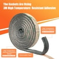 thumbnail image 5 of Wood Stove Gaske, Self Adhesive Flat Gasket for Stoves and Fireplaces, 5/8" Width, 1/4" Thick, 72" Length, High Temperature Fiberglass Flat Gasket Tape, 5 of 7