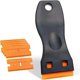 thumbnail image 1 of 1 pcs Scraper for windows, panes, ceramic hobs with 10 spare plastic scrapers, for removing sticker labels, safe for glass, 1 of 5