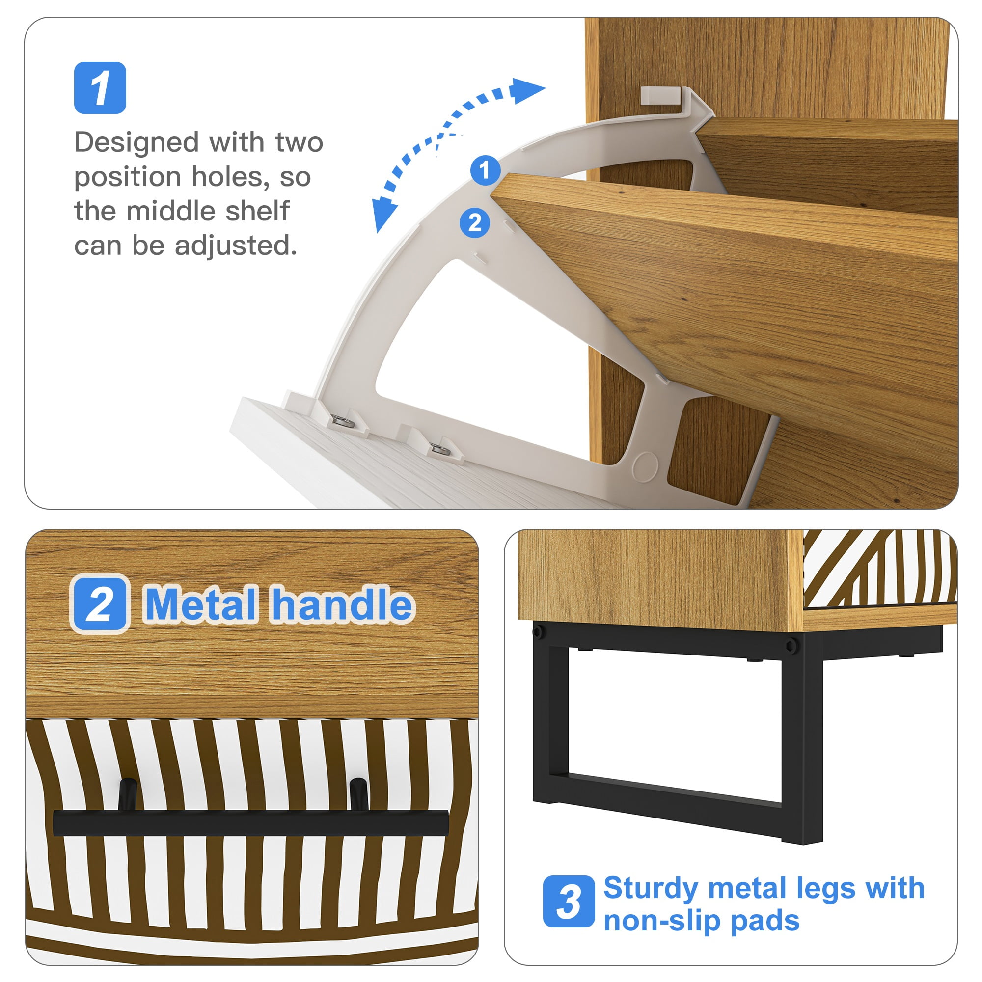 YYAo Entryway Shoe Cabinet, Shoes Storage Organizer Narrow Shoe Storage Rack with Flip Doors, Tipping Bucket Shoe Cabinet for Closet, Living Room, Brown YYAo Entryway Shoe Cabinet, Shoes Storage Organizer Narrow Shoe Storage Rack with Flip Doors, Tipping Bucket Shoe Cabinet for Closet, Living Room, Brown