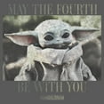 thumbnail image 2 of Girl's Star Wars: The Mandalorian May the Fourth Grogu Portrait Distressed Graphic T-Shirt, 2 of 4