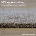 thumbnail image 2 of 'Plush' Residential Luxury Carpet Tiles / Squares - Beige - DIY Installation, Seamless Appearance, High-Density Padding (40sf), 2 of 9