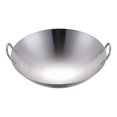 thumbnail image 5 of HLONK 1pc Stainless Steel Binaural Wok Home Practical Frying Pan Kitchen Utensil, 5 of 5