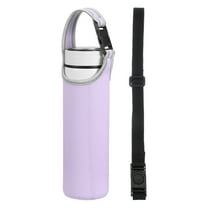 Uxcell 2pcs Neoprene Water Bottle Sleeve, 15.5-20oz Insulated Water Glass Bottle Carrier Bag Collapsible Drink Bottle Sleeve Cover Holder with 2 Straps, Purple