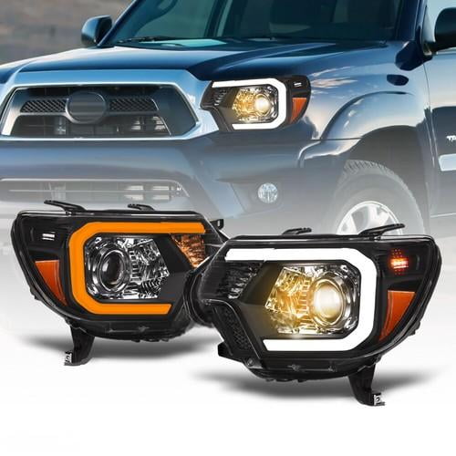 Switchback Sequential For 2012-2015 Tacoma Black Projector Headlights w/LED Tube