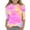 Pink, variant on Hiijoy Big Girl's Tie Dyed T Shirt 3/4 Sleeve Crewneck T-Shirt Trendy Casual Tshirt