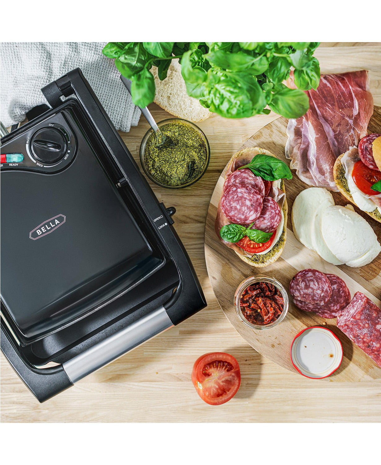 bella electric nonstick panini grill