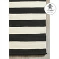 thumbnail image 2 of FH Home Machine Washable Area Rug - Hand Woven, Stain Resistant, Pet Friendly - Premium Recycled Polyester Yarn - Stripes - Bedroom, Living/Dining Room - Nantucket - Black & White - 8 x 10 ft, 2 of 8