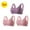 E_ Hot Pink, variant on SMihono 3 Pack Daisy Bras for Older Women,2025 Front Close Button Cotton Bras Breathable Full Support Wide Back No Underwire Bras Red 8