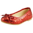thumbnail image 1 of The Doll Maker Bow Top Glitter Flat（Toddler Girls&Little Girls） - TD173032A-8, 1 of 5