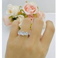 thumbnail image 2 of Vintage Style Round Three Stone Ring Cubic Zirconia White Tone 925 Sterling Silver, Size 9, 2 of 7