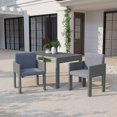thumbnail image 2 of Guyou Rattan Patio Dining Chairs, Outdoor Wicker Chairs Set of 2, Modern Patio Metal Chairs for Dining Table, Outdoor Patio Chair with Cushions for Garden, Grey, 2 of 7