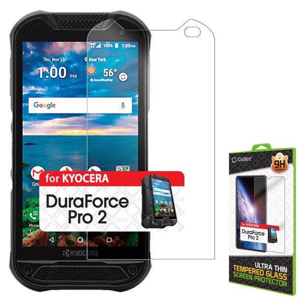 Kyocera Duraforce Pro 2 Tempered Glass Screen Protector, Cellet 0.3mm