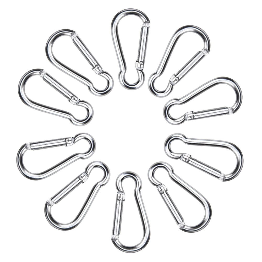 Details about   Small CARABINER Spring Clip Snap Clasp Hook Keyring Carabiner Button Hook 10x 
