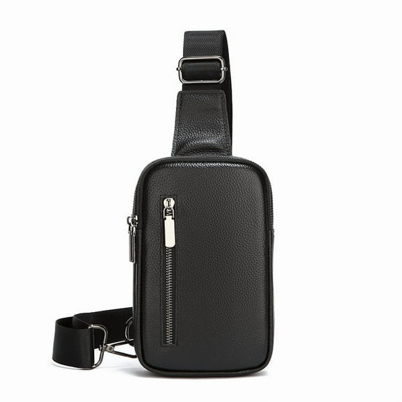 Genuine leather crossbody chest bag Unisex shoulder bag Waterproof crossbody bag Easy to clean