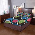 thumbnail image 2 of Juego de Ropa de Cama ABPHQTO 3 Piezas Funda de Edredón Verde Azul Rojo Doble con 2 Fundas de Almohada, 2 of 4