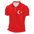 thumbnail image 4 of Bysome Boys Tops Summer Graphic Print Short Sleeve Lapel Neck Tees Soft Boys Shirt Size 3-4 Years Red, 4 of 4