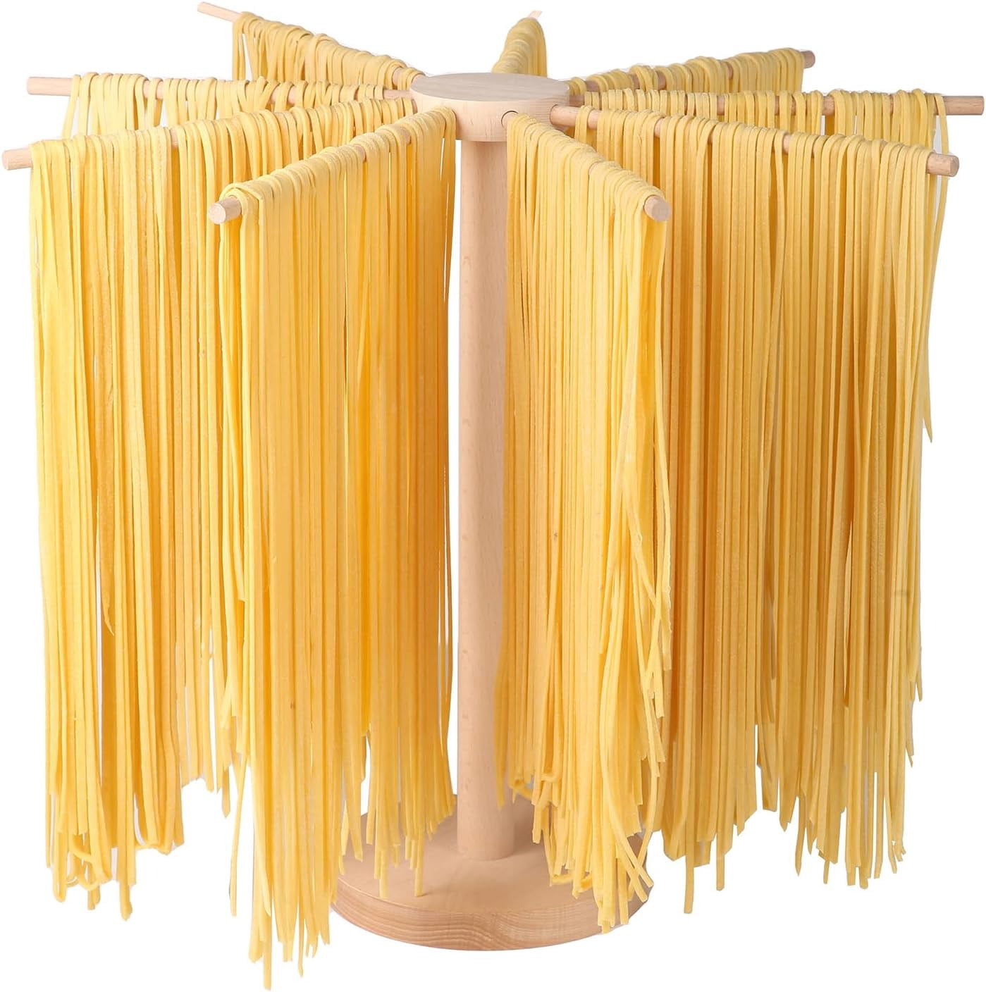 Pasta Drying Rack With 10 Bar Handles, Kitchen Pasta Drying Rack Folding,Noodle