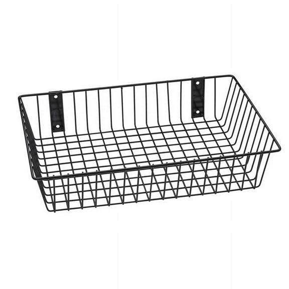 Rack'Em 9079-B Mount Anywhere Black Wire Basket 18"x12"x4" Provides Versatile Storage All Of Your outdoor Gear, Supplies and Organizational Needs.