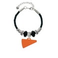 thumbnail image 2 of Delight Jewelry Acrylic 1.25" Orange Megaphone Sister Celtic Knot Leather Bead Bracelet, 7"+2" Extender, 2 of 4