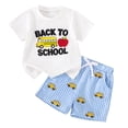 thumbnail image 3 of Tigivemen Toddler Baby Boy Summer Clothes Back To School Outfits Casual Boys 2Pcs Clothing Set Blue,2-3 Years, 3 of 4