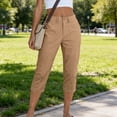 thumbnail image 6 of GEWSEY Capri Pants for Women High Waisted Relaxed Fit Elastic Waist Casual Capris Trousers Crop Chino Pants with Pocket Khaki for Size S, 6 of 9