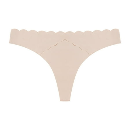 Kmdttou Women s Underwear Cotton Fashion Sexy Traceless Transparent Low Waist G-string Panties Thong (Available in Plus Size)