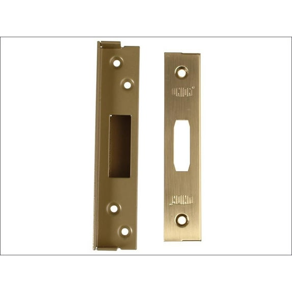 UNION - StrongBOLT 2100 Mortice Deadlock Rebate Kit 25mm Polished Brass Box