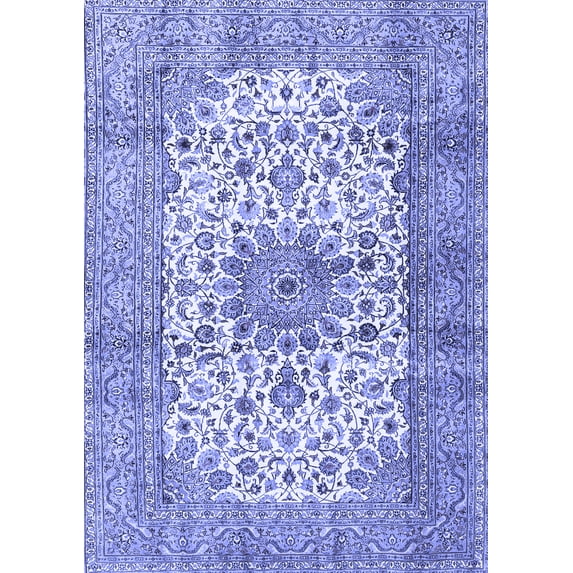 Ahgly Company Indoor Rectangle Persian Blue Traditional Area Rugs, 7' x 9'