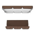 thumbnail image 2 of Jardín Patio Juego de para Sillas Columpio de 3 Asientos Muebles de Exterior Impermeables Silla columpio de Jardín Protector de Lluvia -Marrón, 2 of 8