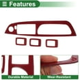 thumbnail image 3 of Cubierta del panel del botón del elevador de la ventana de la puerta Unique Bargains para BMW X5 E70 2008-2013 Frontal Trasero Izquierda Derecha Pegamento Patrón de fibra de carbono rojo 1 Juego, 3 of 6