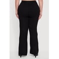 thumbnail image 4 of Women's Plus Size Almost Famous Brushed Knit Flare Leg Pants, 4 of 4