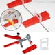 thumbnail image 2 of Kit de sistema de nivelación de azulejos, alicates niveladores de localización, Clips de cuñas reutilizables para instalación en el suelo, 2 of 9