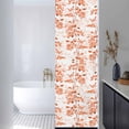 thumbnail image 3 of Burnt Orange Botanical Window Privacy Film, Vintage Nature Flower Static Cling UV Sun Blocking Heat Control Window Tint Day and Night,Non-Adhesive Reusable One Way Windows Privacy Cover 17.7''x78.7'', 3 of 7