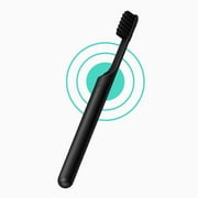 Quip Adult Smart Electric Toothbrush, Built-in Timer + Travel Case, All Black Full Head