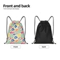 thumbnail image 5 of Kdxio Cartoon Flowers Print Drawstring Backpack Bag,Waterproof Draw String Back Sack, Gym Drawstring Bags Swim Bag For Unisex, 5 of 9