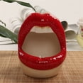 thumbnail image 2 of LYINGF Creative Ceramic Cigarette Ashtrays with Lips Style, Fashion Home Decorations, Ceramic Lips Ashtray Gift for Living Room, Office, Desk and Home Decor, 2 of 2