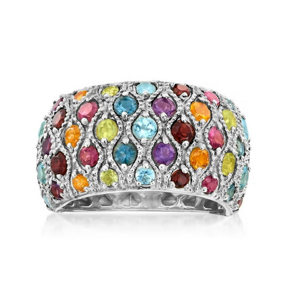 Ross-Simons 3.00 ct. t.w. Multi-Gemstone Ring in Sterling Silver, Women's, Adult