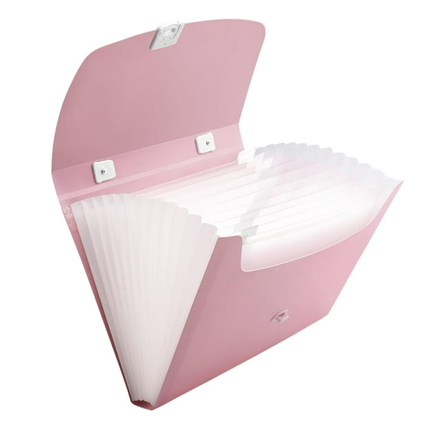 Expanding File Folder Accordion A4 Size With Handle Portable Solid