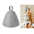 thumbnail image 2 of 1/2pc Anti Heat Sauna Hat Thicken Wool Felt Hair Turban Head Protections Quickly Drying Towel Bathroom Supply, 2 of 12