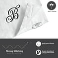 thumbnail image 4 of Set of 2 White Monogrammed Towel - Black Embroidered - Initial A, 4 of 7