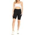 thumbnail image 4 of MOA Collection Women's Stretch Side Pockets Soft Active Running Biker Shorts, 4 of 4