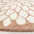 thumbnail image 3 of SAFAVIEH Jardin Clara Floral Wool Area Rug, Brown/Ivory, 6' x 6' Round, 3 of 8