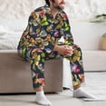 thumbnail image 7 of Salouo Butterfly Wild Insect Print Button-Front Long Sleeve Pajama Set for Men, Soft 2Pjs Men's Long Sleeve Sleepwear-Large, 7 of 7